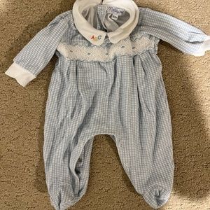 Nella Pima Gingham Onesie size 0-3M